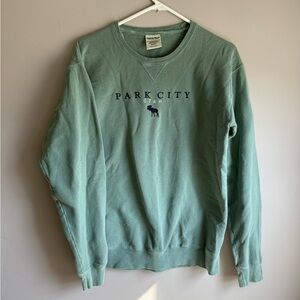 Hanes Park City Utah Crewneck Sweater - Green